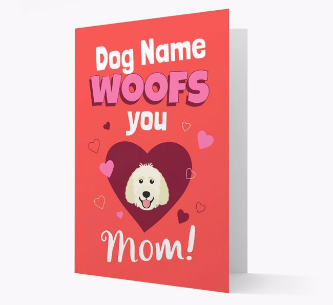 'I Woof You Mom' - Personalized {breedFullName} Card 